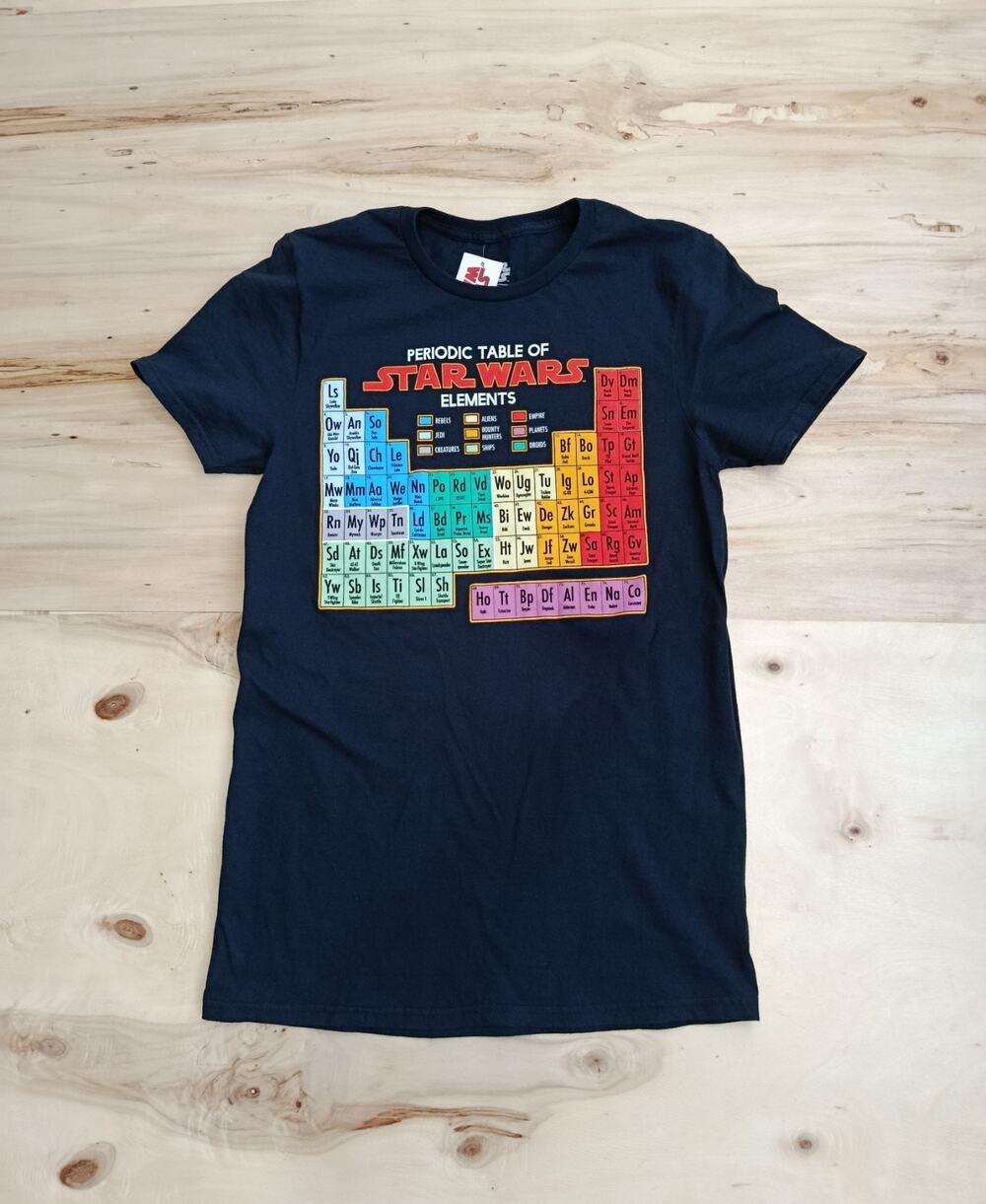 NWT Star Wars Periodic Table of Elements Graphic T-Shirt Men's Size S Fifth Sun